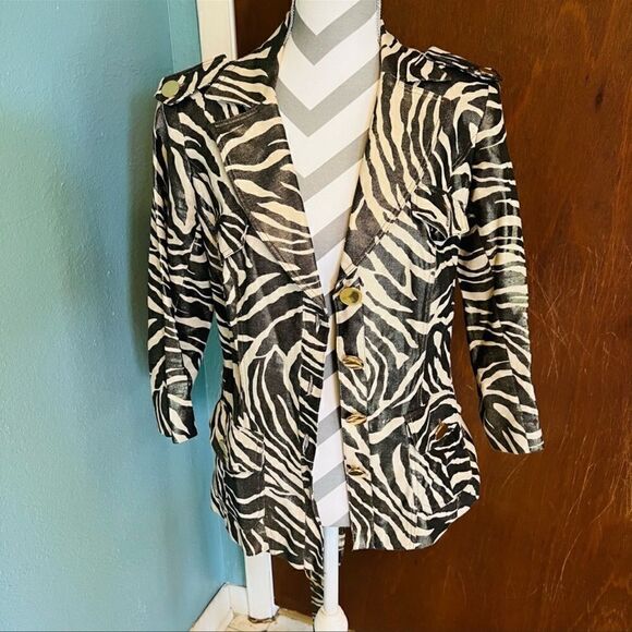 Cache Linen blend Beige and Tan Belted Jacket - Picture 1 of 11